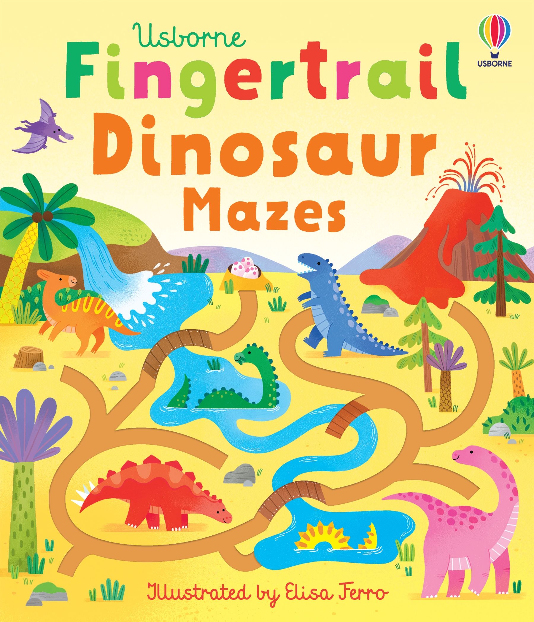 Carte pentru copii Usborne Fingertrail  Dinosaur Mazes