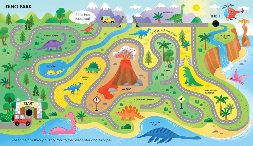 Carte pentru copii Usborne Fingertrail  Dinosaur Mazes