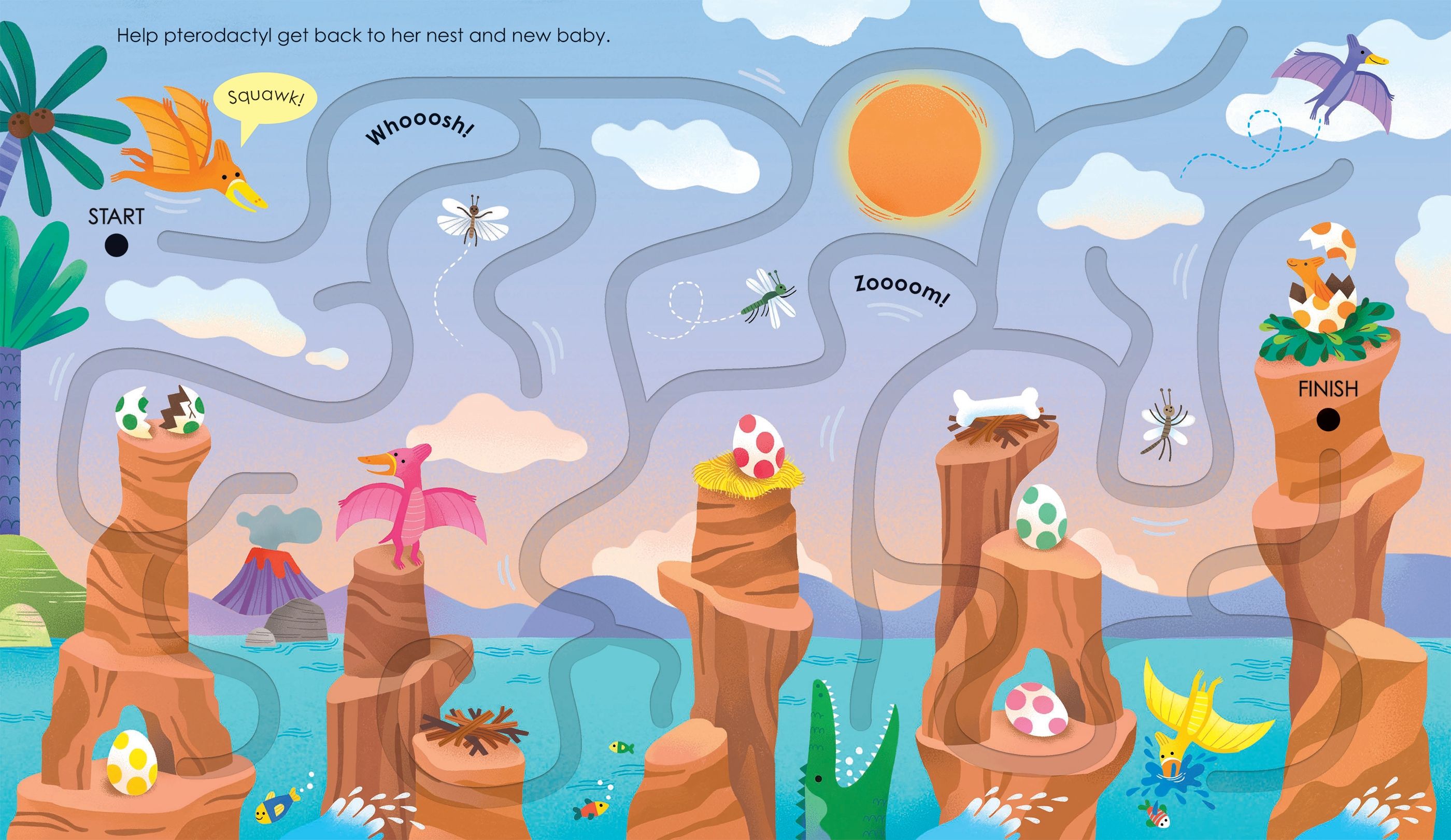 Carte pentru copii Usborne Fingertrail  Dinosaur Mazes