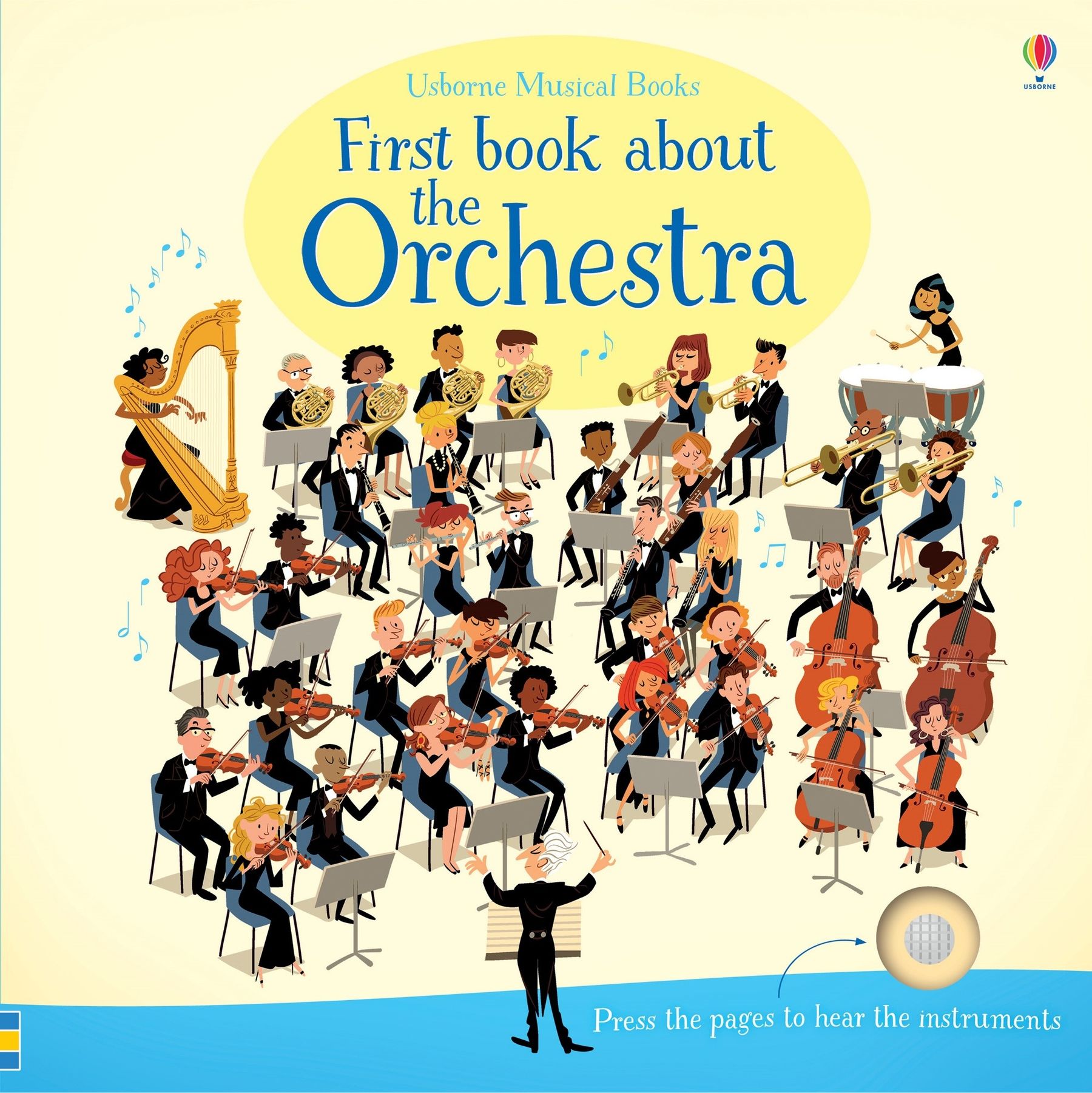 Carte muzicala Usborne pentru copii First Book About the Orchestra