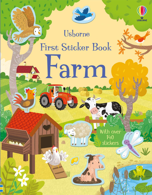 Carte pentru copii cu stickere autocolante Usborne First Sticker Book Farm