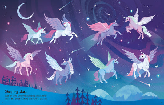 Carte pentru copii cu stickere autocolante Usborne First Sticker Book Unicorns