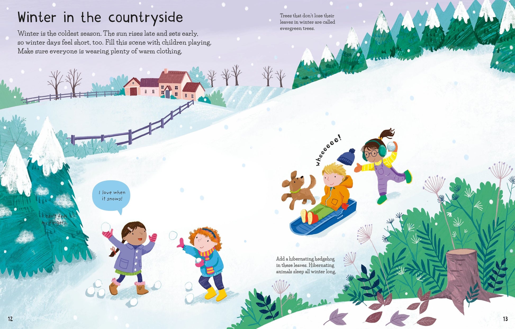 Carte pentru copii cu stickere autocolante Usborne First Sticker Book Weather and Seasons