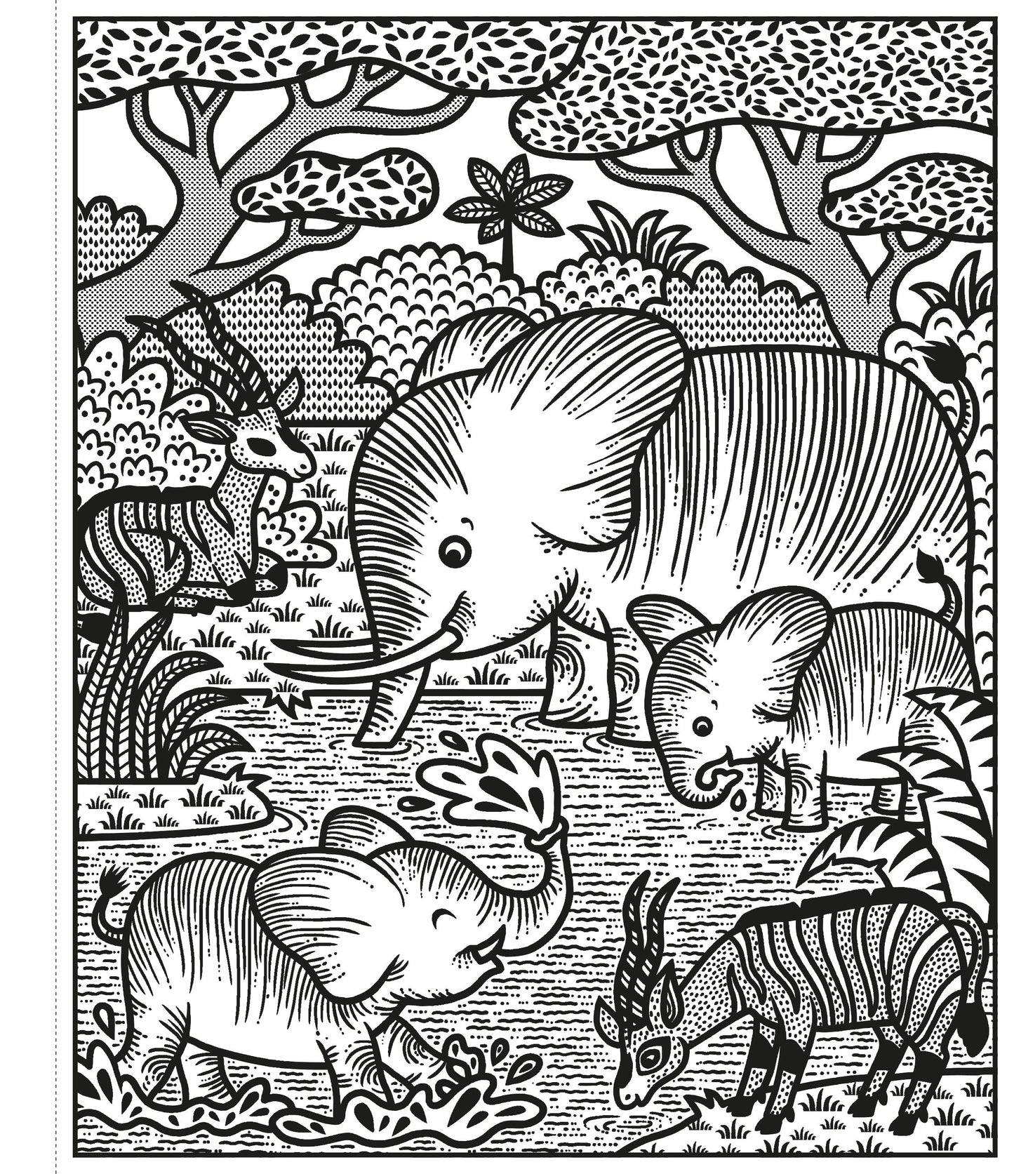Carte pentru copii de pictura cu apa Usborne Magic Painting Jungle