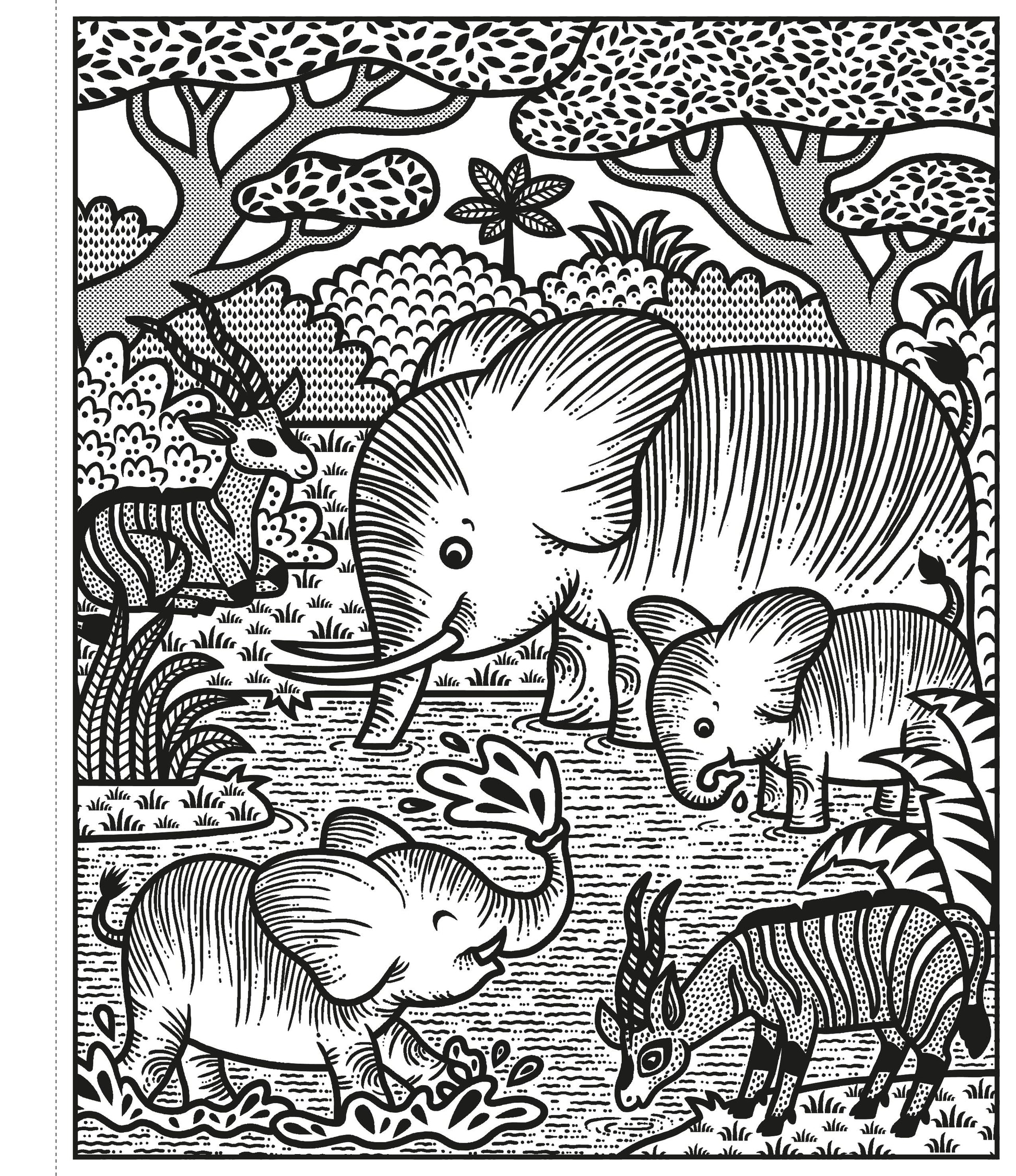 Carte pentru copii de pictura cu apa Usborne Magic Painting Jungle