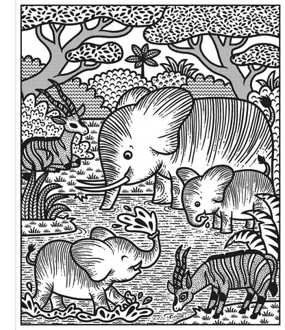 Carte pentru copii de pictura cu apa Usborne Magic Painting Jungle