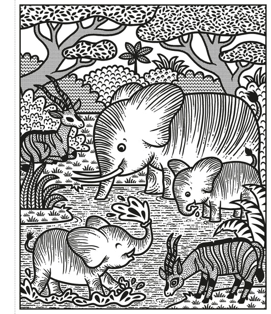 Carte pentru copii de pictura cu apa Usborne Magic Painting Jungle