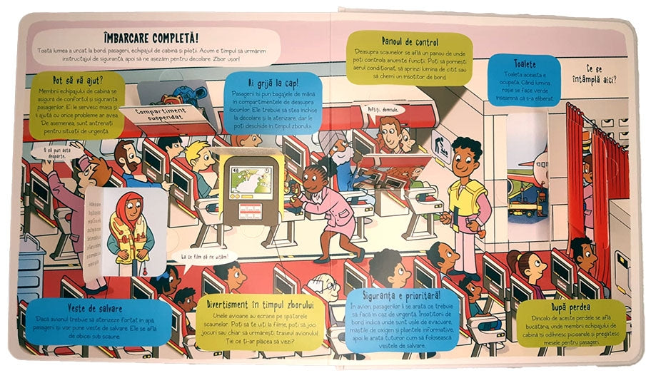 Carte educativa pentru copii, cu ferestre, cartonata integral