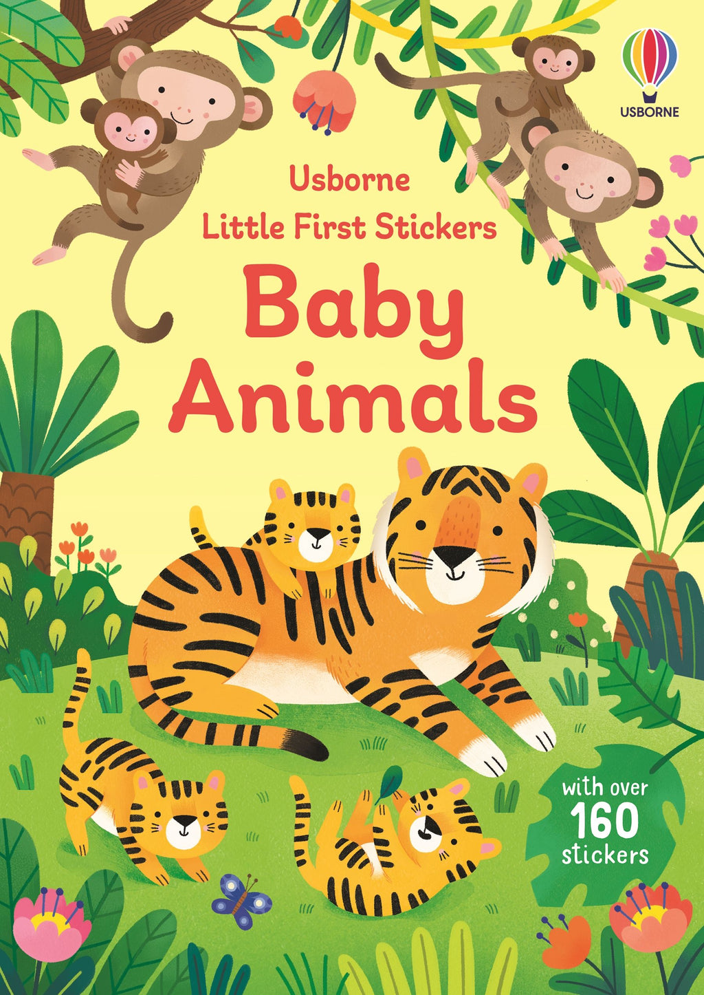 Carte pentru copii cu stickere autocolante Usborne Little First Stickers Baby Animals