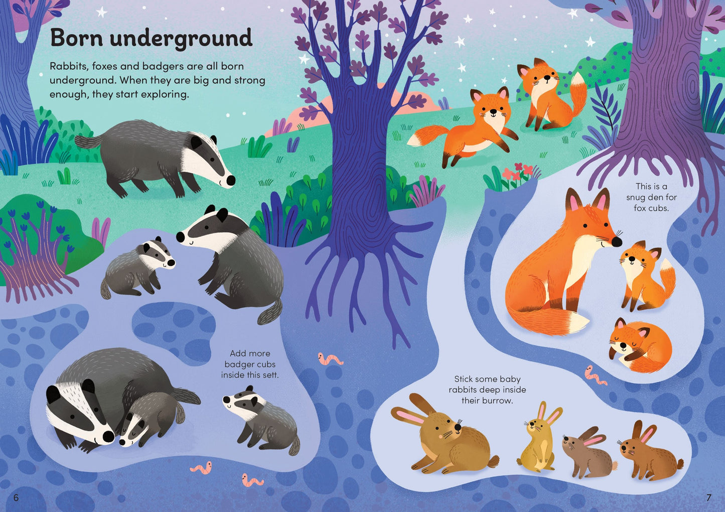 Carte pentru copii cu stickere autocolante Usborne Little First Stickers Baby Animals