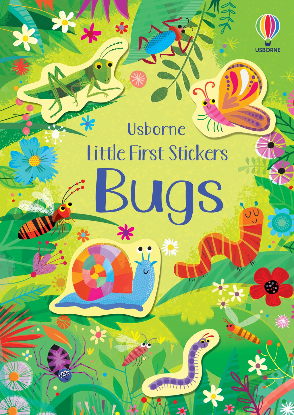 Carte pentru copii cu stickere autocolante Usborne Little First Stickers Bugs