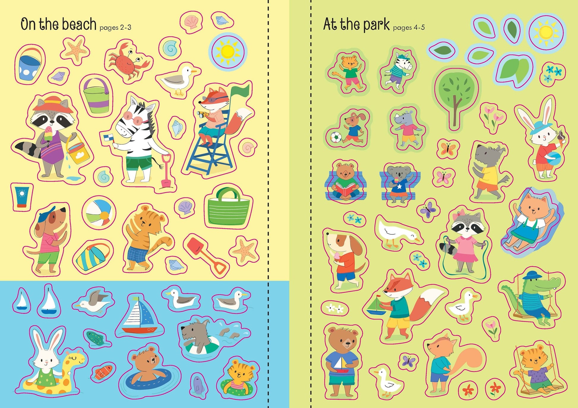 Carte pentru copii cu stickere autocolante Usborne Little First Stickers Summer