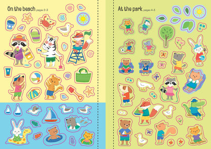 Carte pentru copii cu stickere autocolante Usborne Little First Stickers Summer