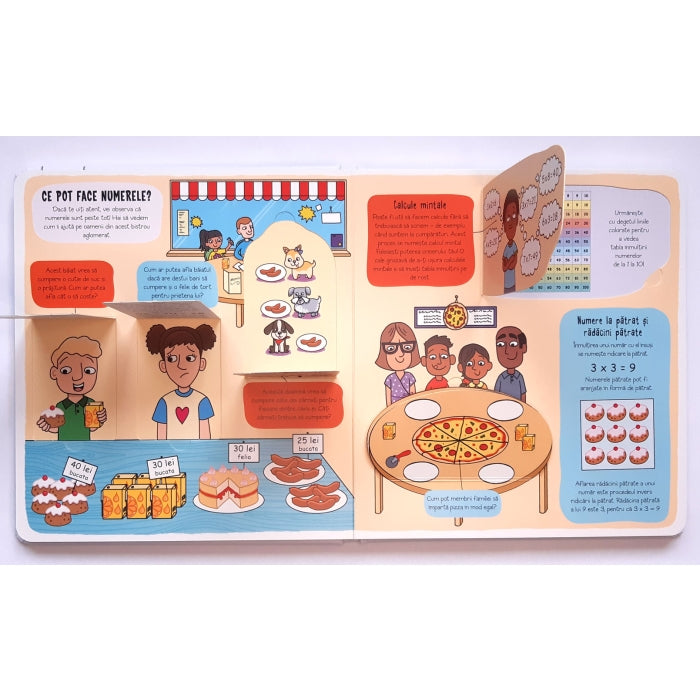 Carte educativa pentru copii, cu clapete