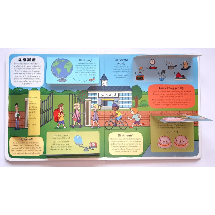 Carte educativa pentru copii, cu clapete