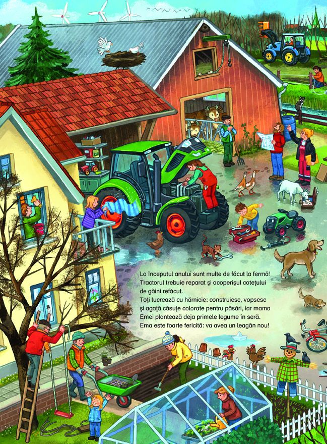 Carte educativa pentru copii in limba romana Descopera Ferma
