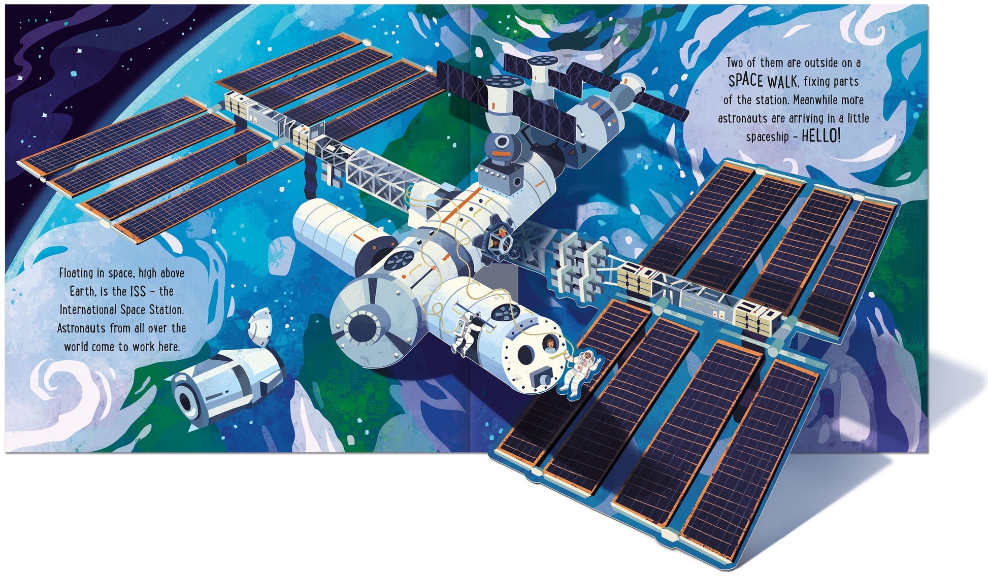 Carte 3D pentru copii Usborne Pop-Up Space