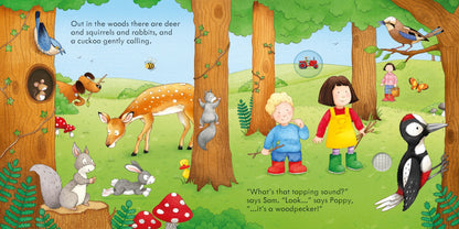 Carte pentru copii cu sunete din natura in limba engleza Poppy and Sam's Nature Sounds