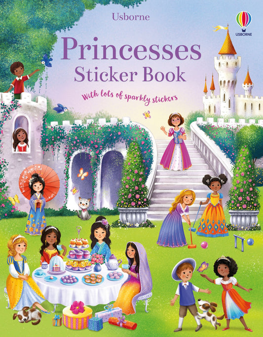 Carte pentru copii cu stickere autocolante Usborne Princesses Sticker Book