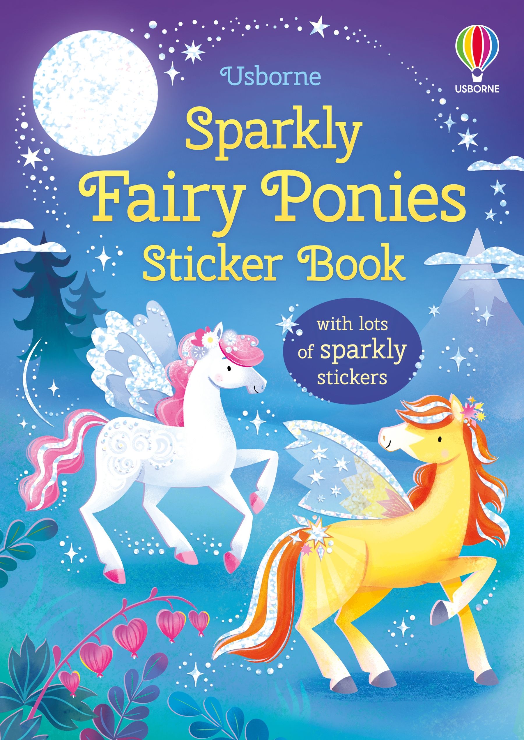 Carte pentru copii cu stickere autocolante Usborne sparkly fairy ponies