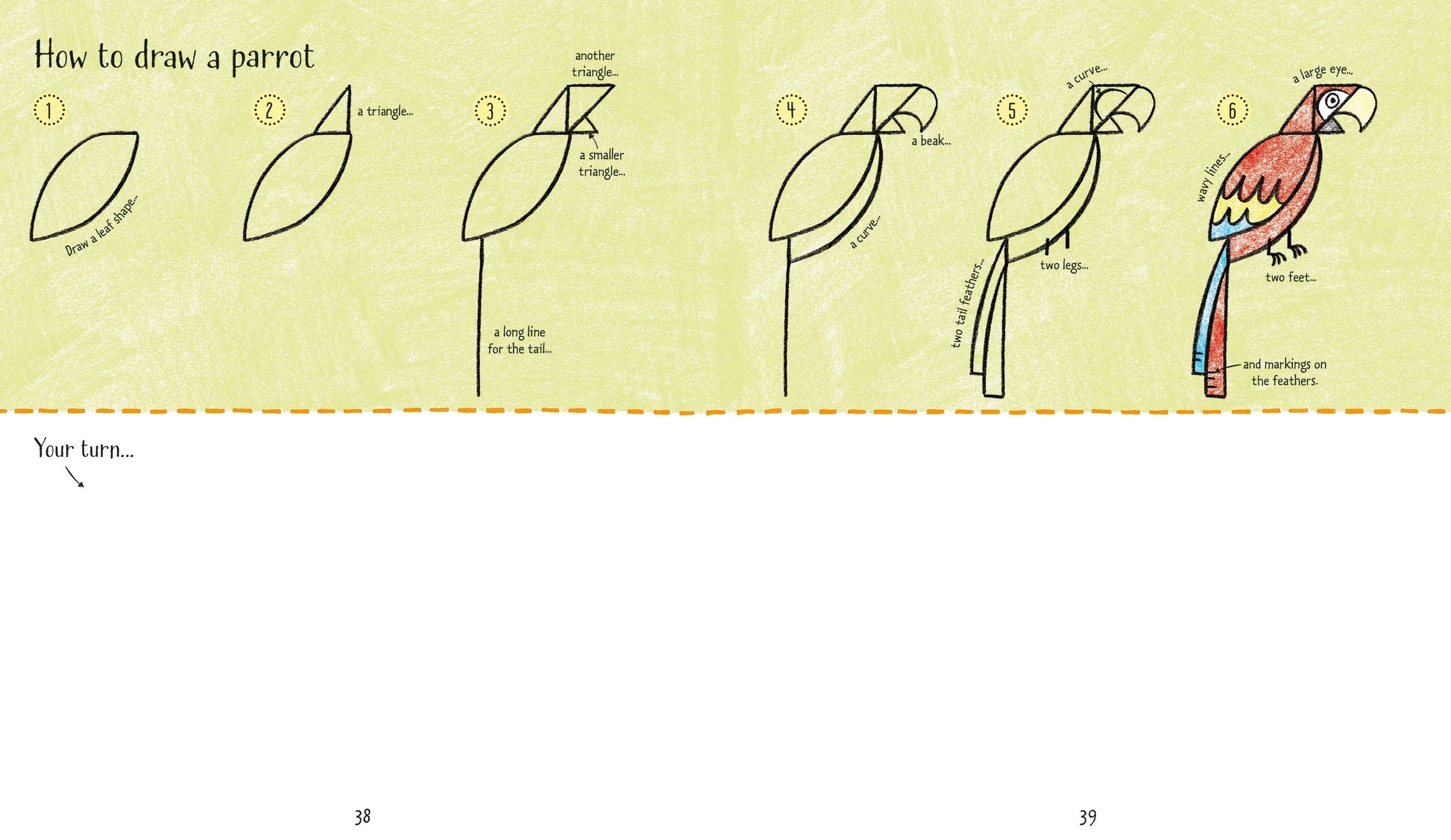 Carte de activitati pentru copii Usborne Step by Step Drawing