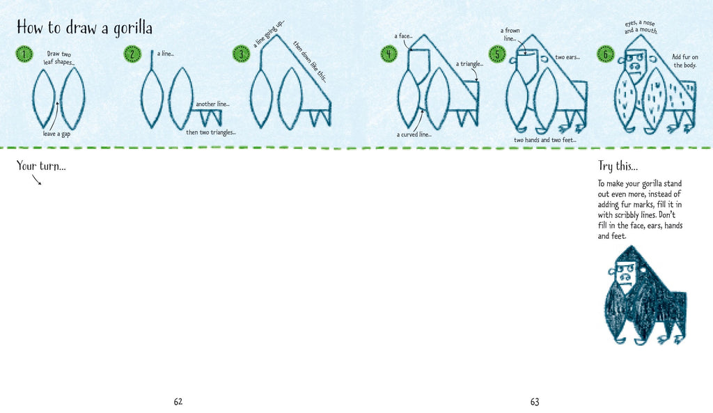 Carte de activitati pentru copii Usborne Step by Step Drawing