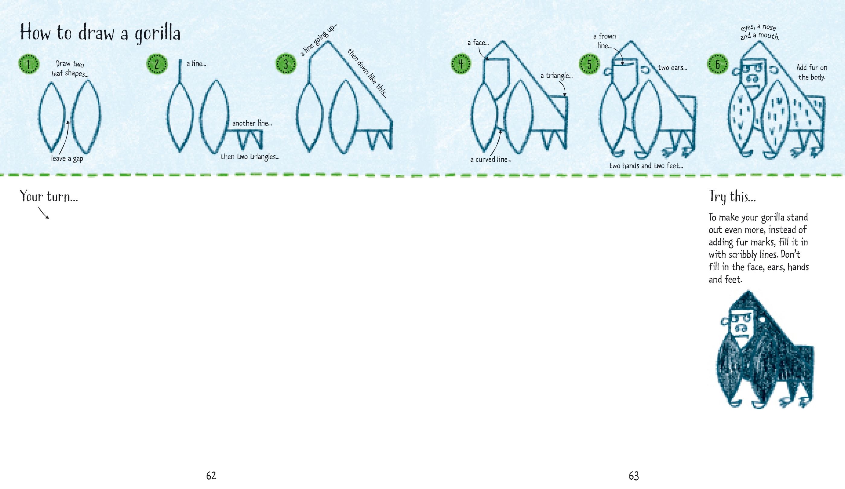 Carte de activitati pentru copii Usborne Step by Step Drawing