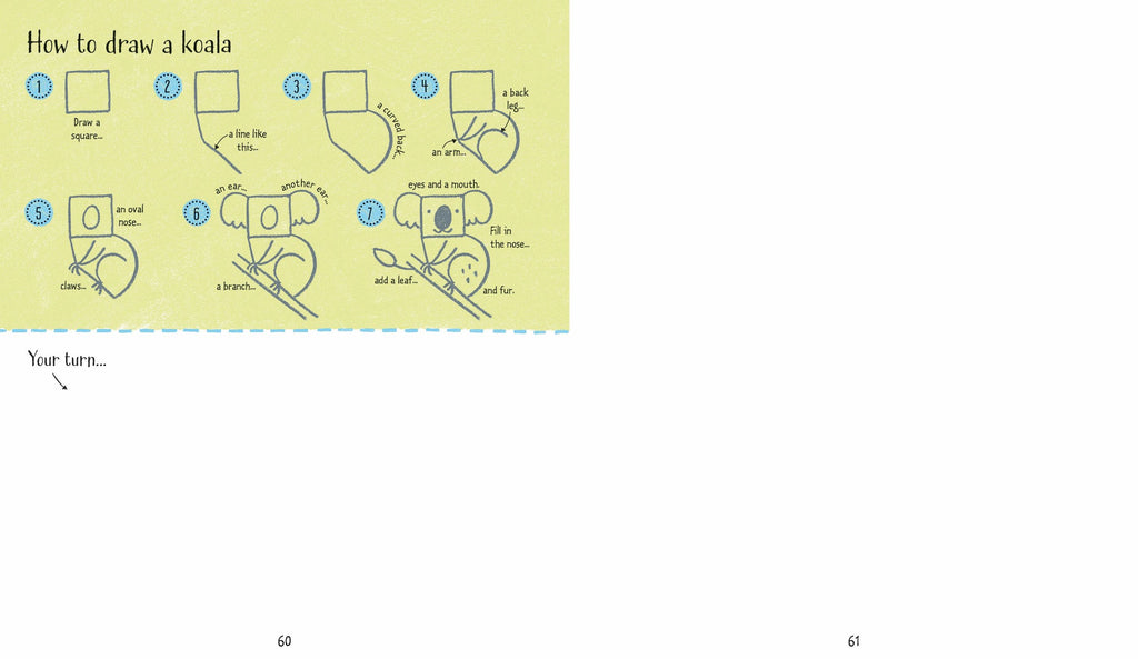 Carte de activitati pentru copii Usborne Step by Step Drawing