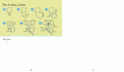 Carte de activitati pentru copii Usborne Step by Step Drawing