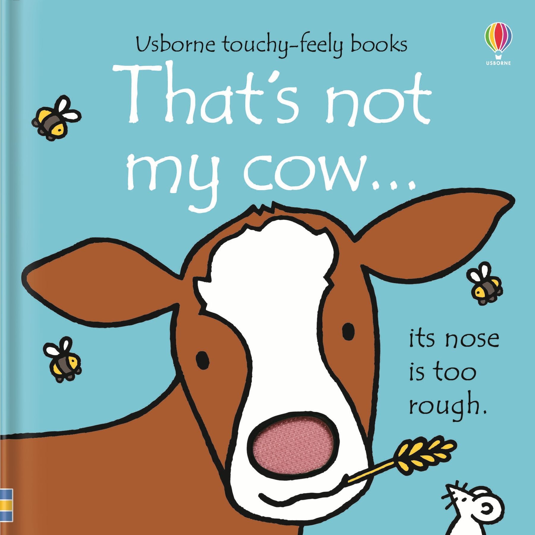 Carte senzoriala cu insertii tactile Usborne That's not my cow