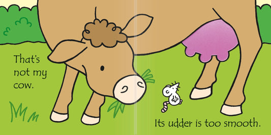 Carte senzoriala cu insertii tactile Usborne That's not my cow