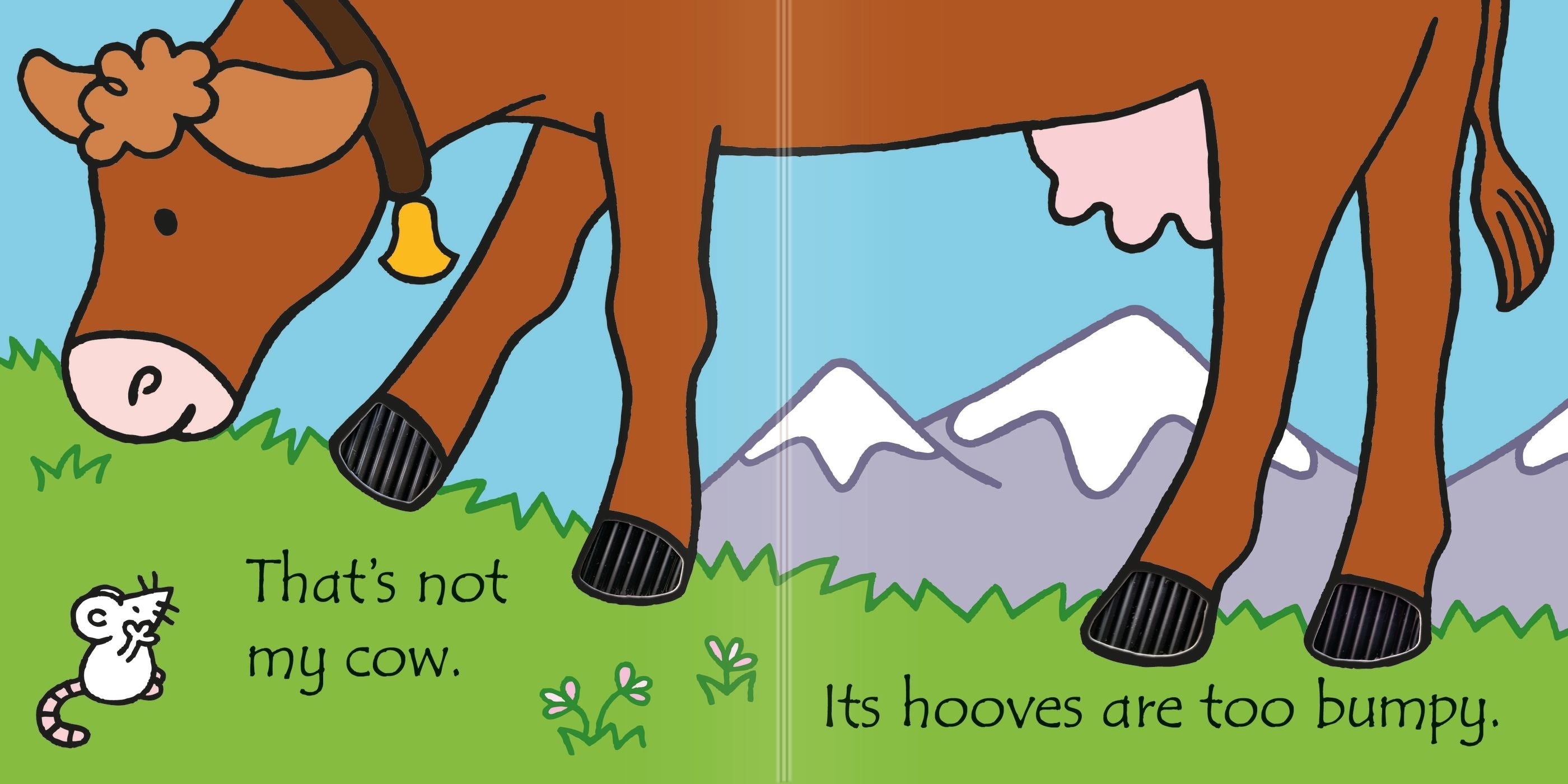 Carte senzoriala cu insertii tactile Usborne That's not my cow