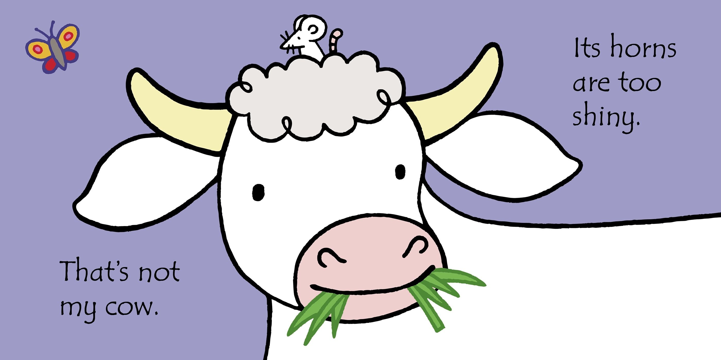 Carte senzoriala cu insertii tactile Usborne That's not my cow