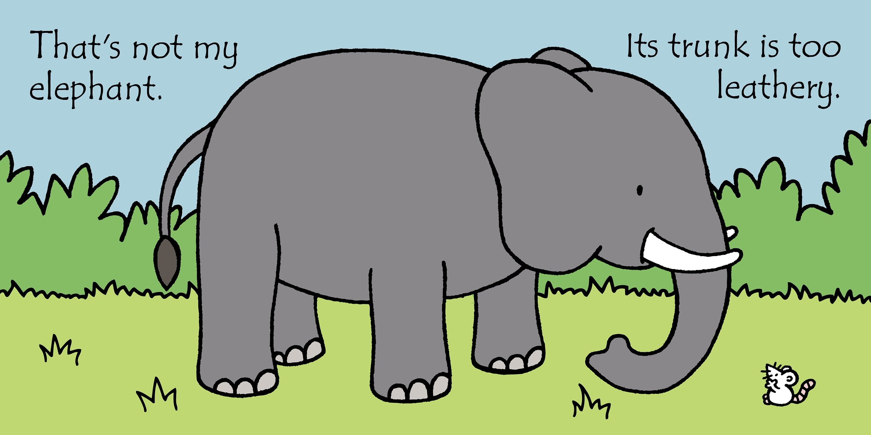 Carte senzoriala cu insertii tactile Usborne That's not my elephant