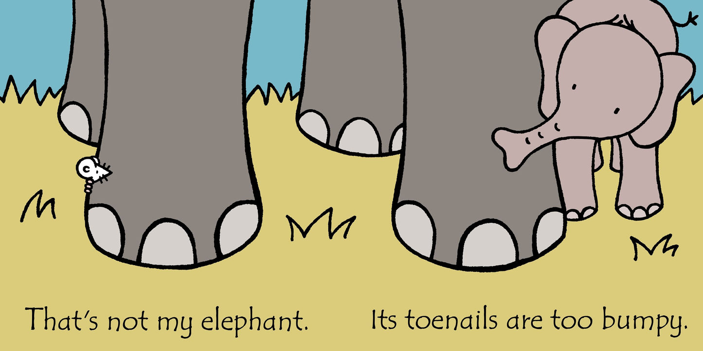 Carte senzoriala cu insertii tactile Usborne That's not my elephant
