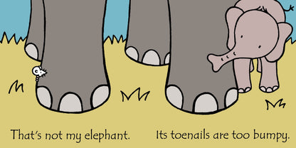 Carte senzoriala cu insertii tactile Usborne That's not my elephant
