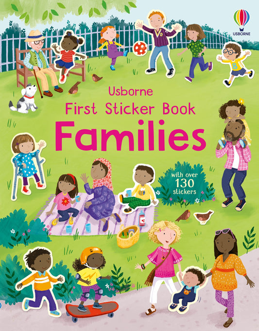 Carte Usborne pentru copii cu stickere autocolante First Sticker Book Families