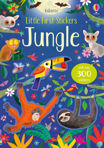 Carte Usborne pentru copii cu stickere autocolante Little First Stickers Jungle