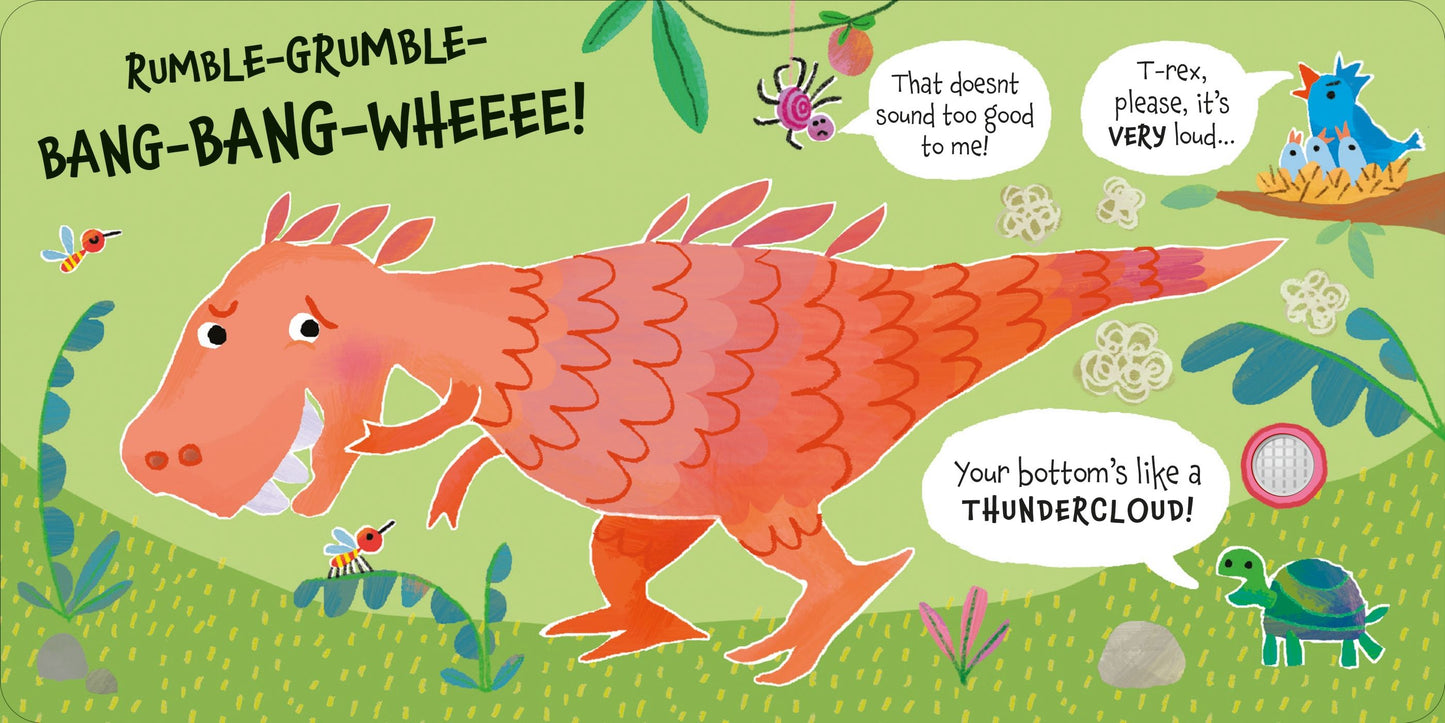 Carte cu sunete pentru copii Usborne Was That Your Bottom Dinosaur