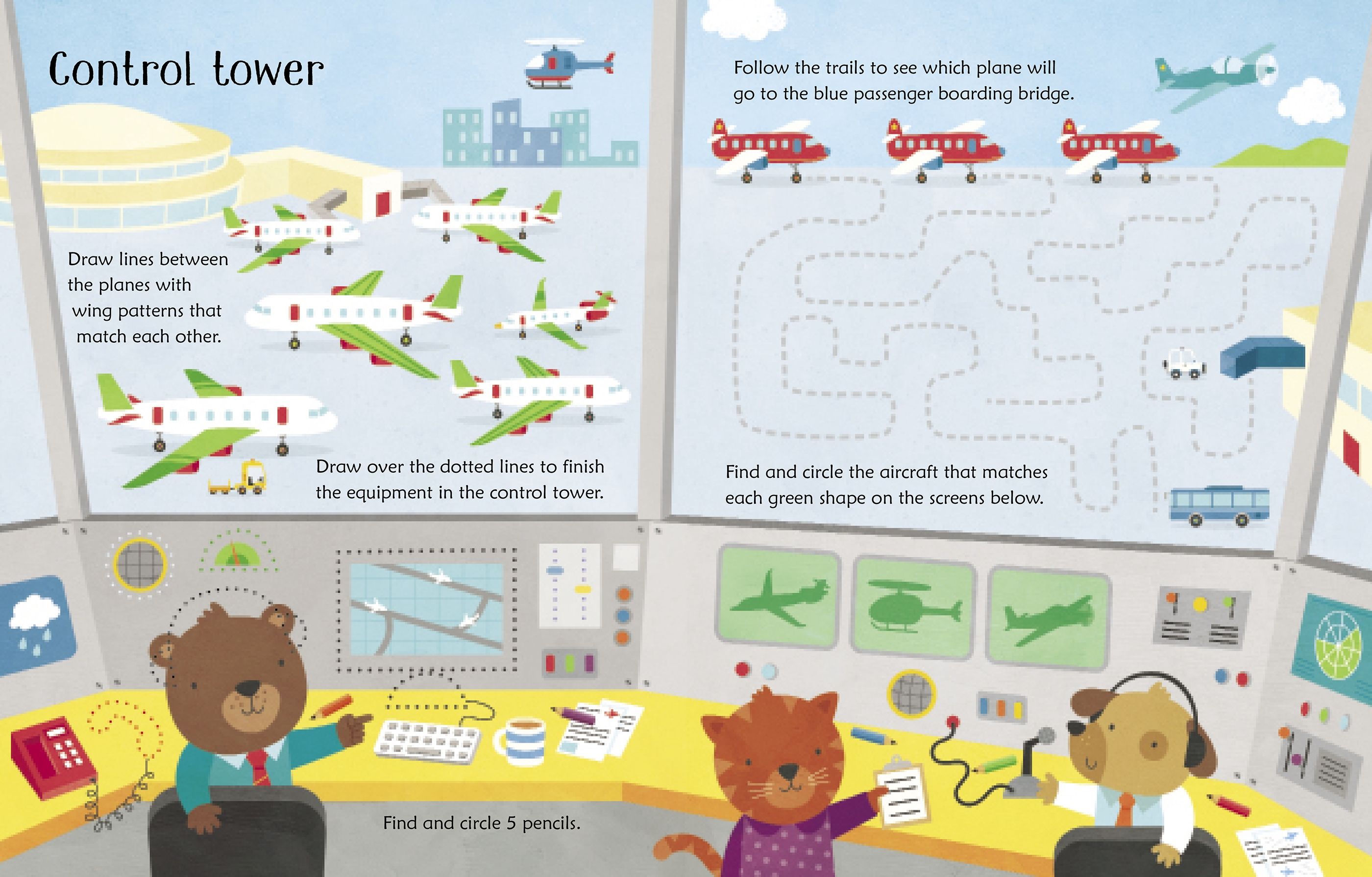 Carte de activitati reutilizabila pentru copii Usborne Wipe Clean